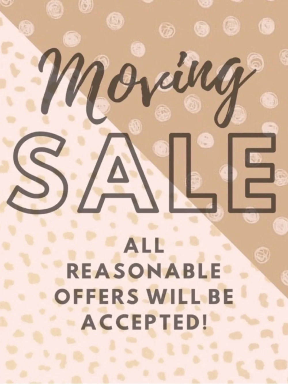 Moving Sale !!!